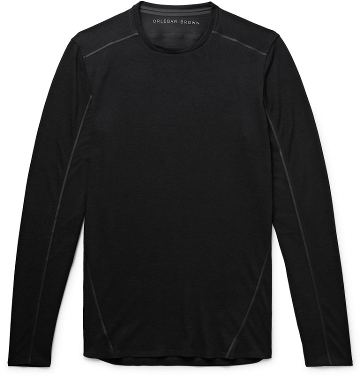 Photo: Orlebar Brown - OB-T Sport Bonded Piqué T-Shirt - Black