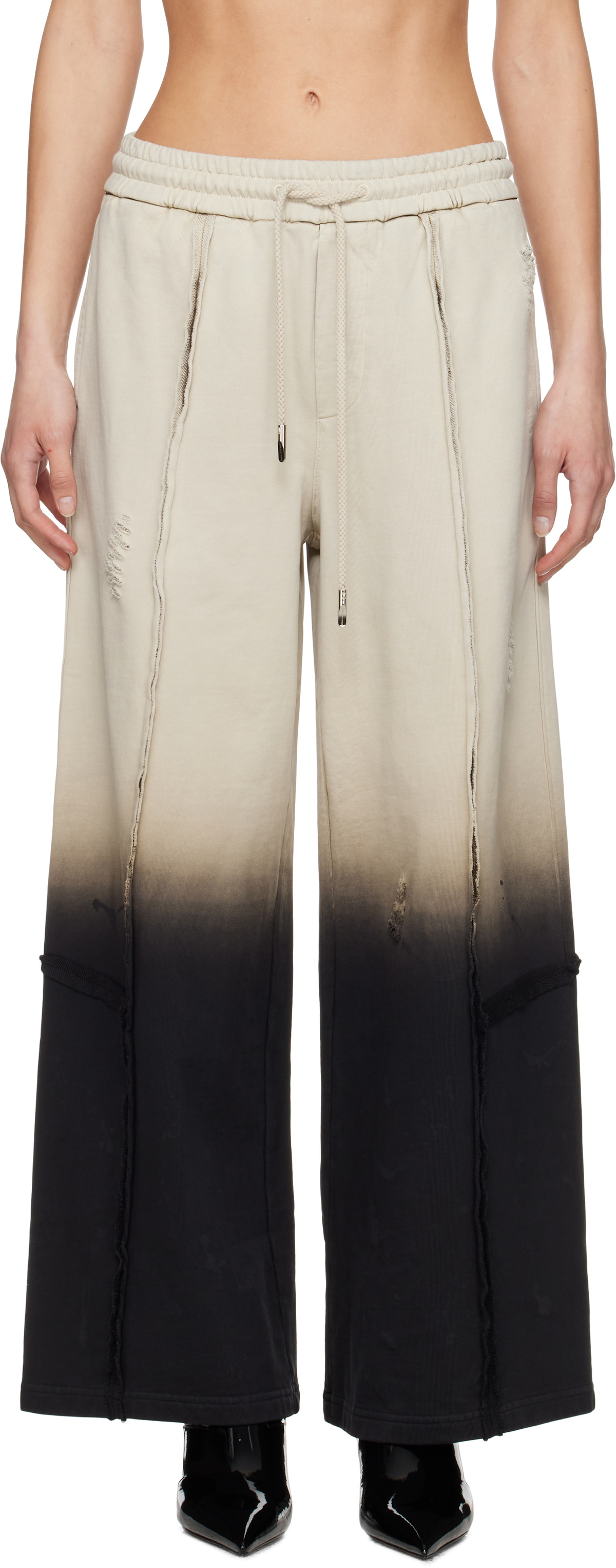 Feng Chen Wang Gray & Black Gradient Lounge Pants
