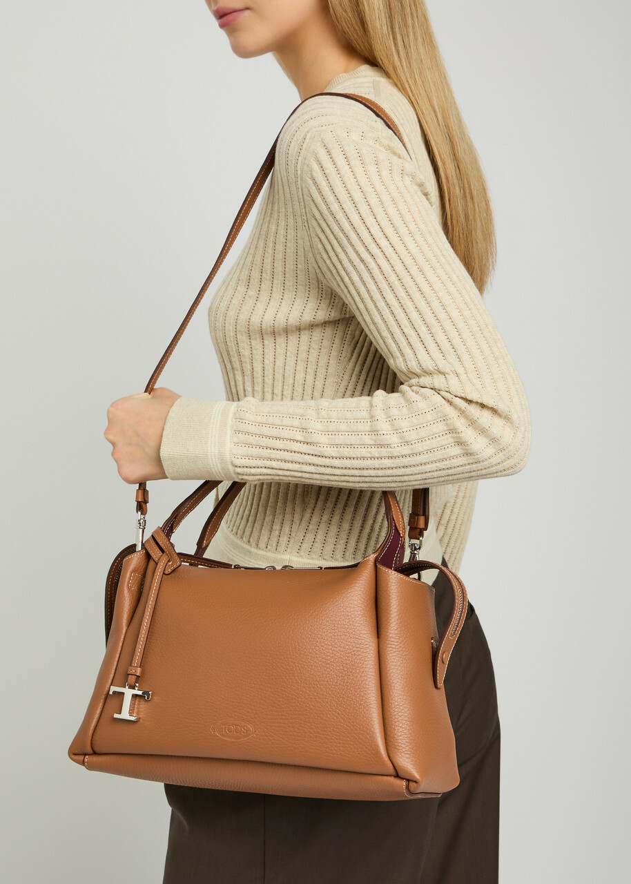 Tods Grained Leather top Handle bag - Beige - One Size