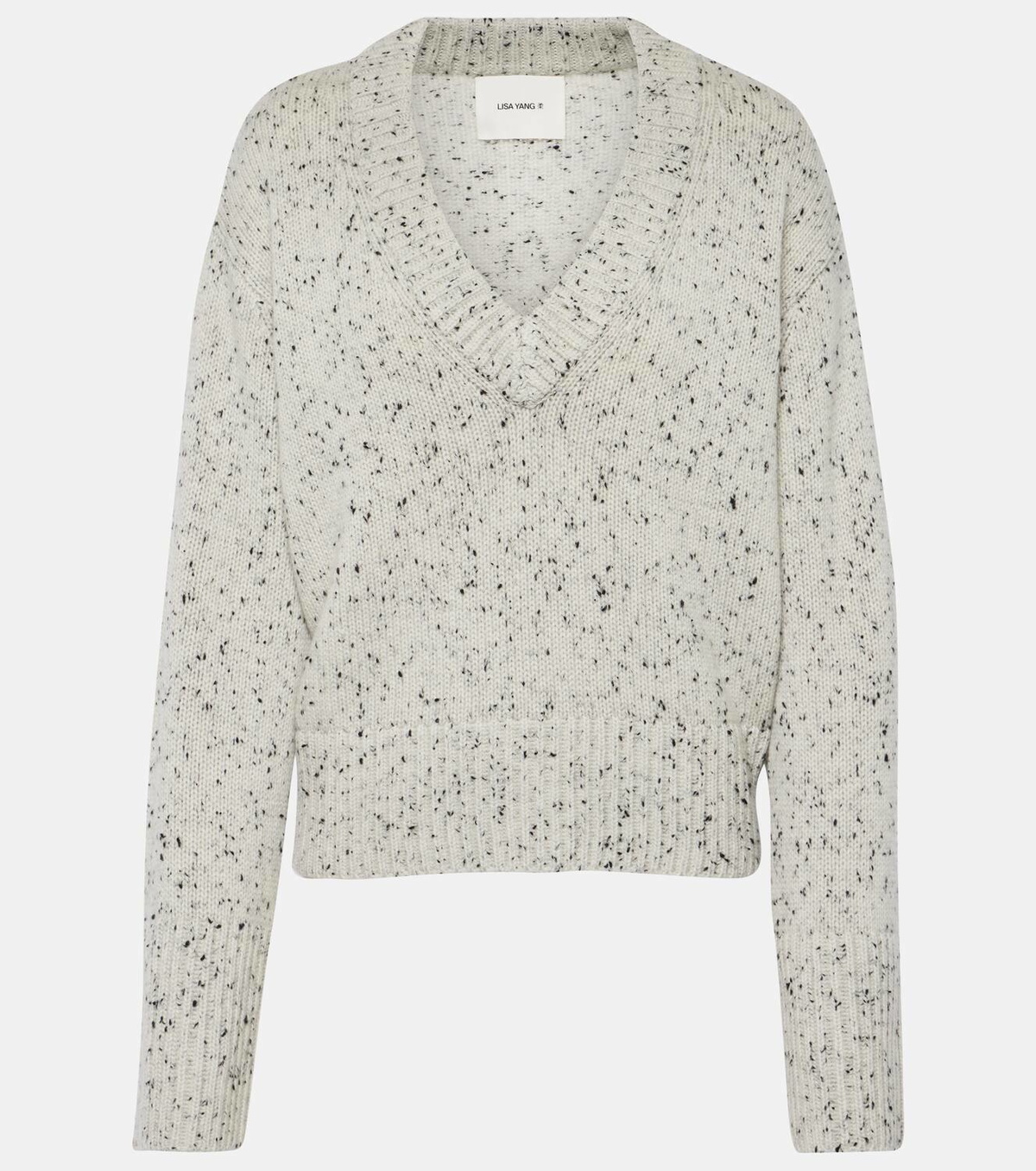Pull 100% Cachemire LISA YANG Aletta - Taille S, Crème/ivoire, V-neck, Occasion Parfait état