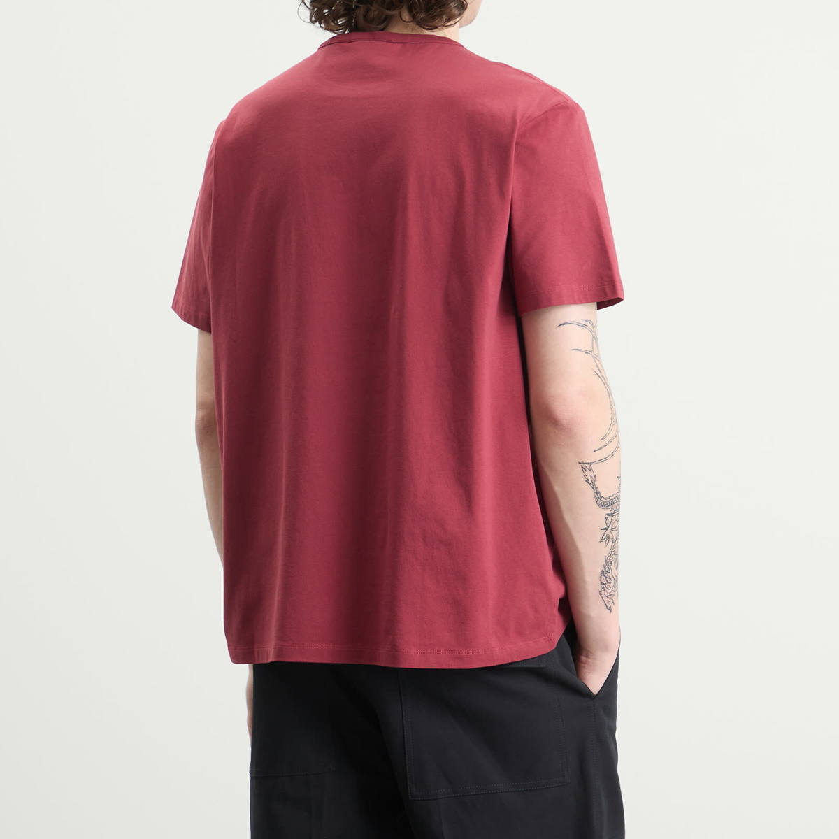 Le Père Men's Kami Logo T-Shirt in Burgundy