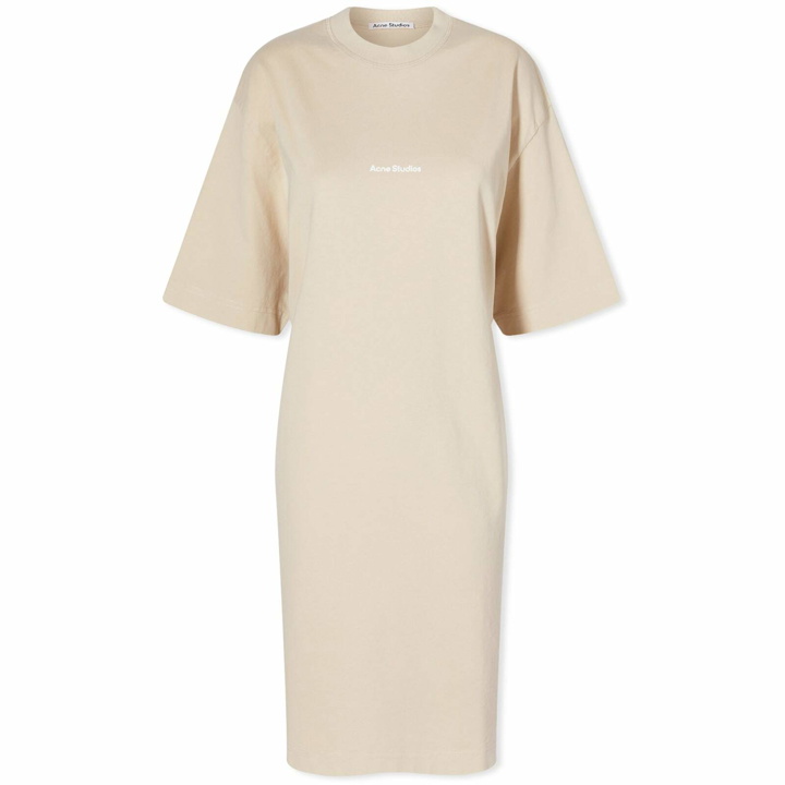 Photo: Acne Studios Women's Erin Stamp Mini DRess in Champagne Beige