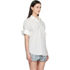 Acne Studios White & Gray Supra Stripe Midsummer Shirt