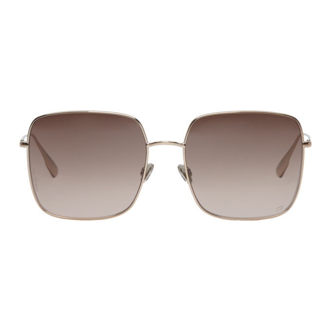 Photo: Dior Homme Gold and Brown Dior Stellaire 1 Sunglasses