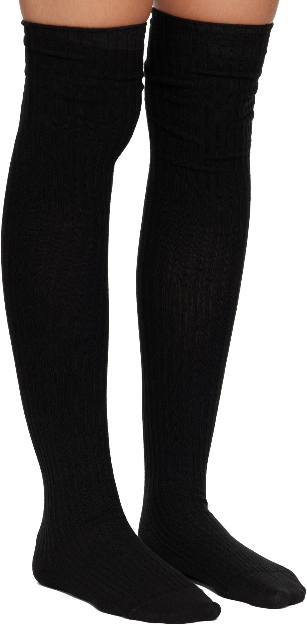 Baserange Black Overknee Socks