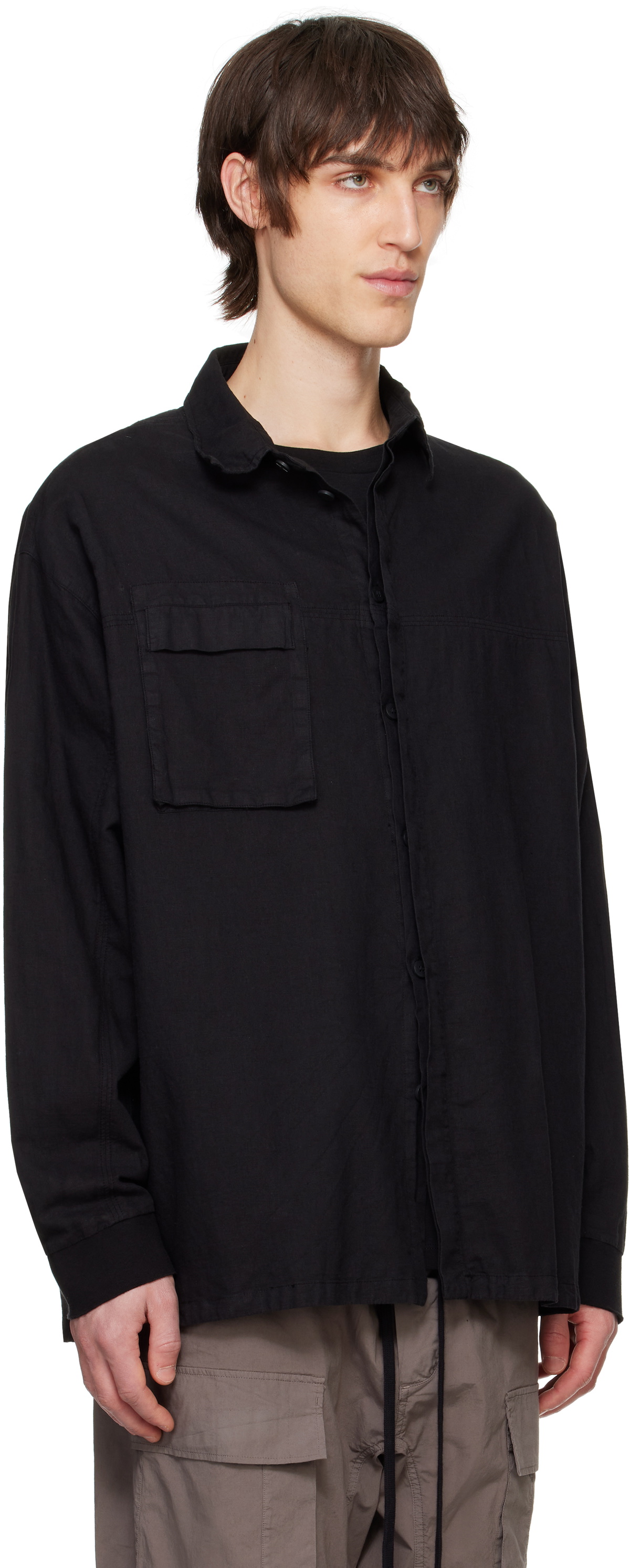 h and m black dress shirt H & M Black Button Down Dress Shirt Men Size M Slim Fit Cotton Blend
