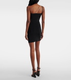 Nensi Dojaka Floral-appliqué asymmetric minidress