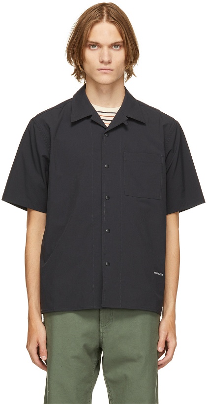 Photo: Norse Projects Navy Carsten Quickdry WR Short Sleeve Shirt