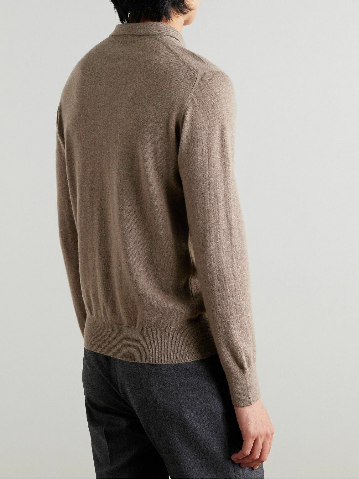 Kingsman - Wade Merino Wool and Cashmere-Blend Polo Shirt - Neutrals