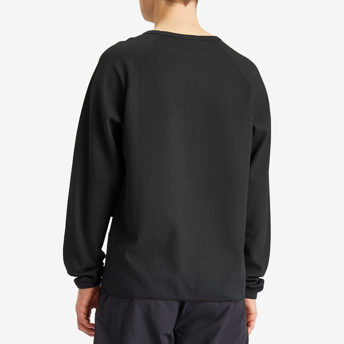 Purple Mountain Observatory Men's Waffle Long Sleeve T-Shirt in Black