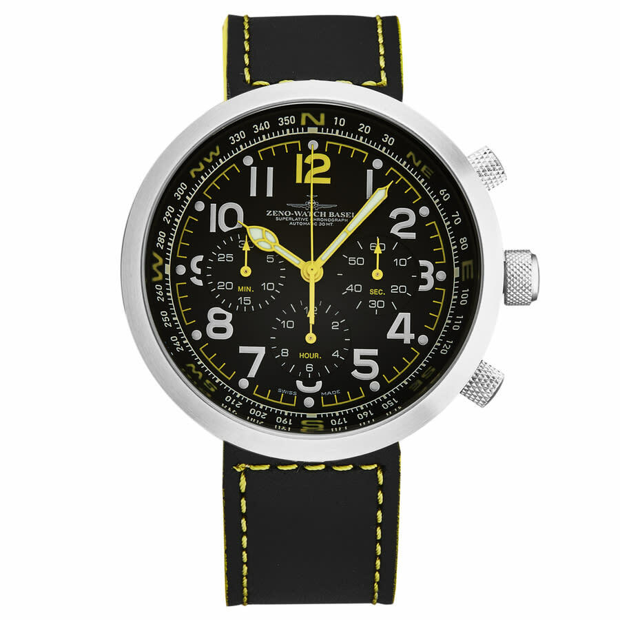 Zeno Ronda Auto Chronograph Automatic Black Dial Mens Watch B560-A19