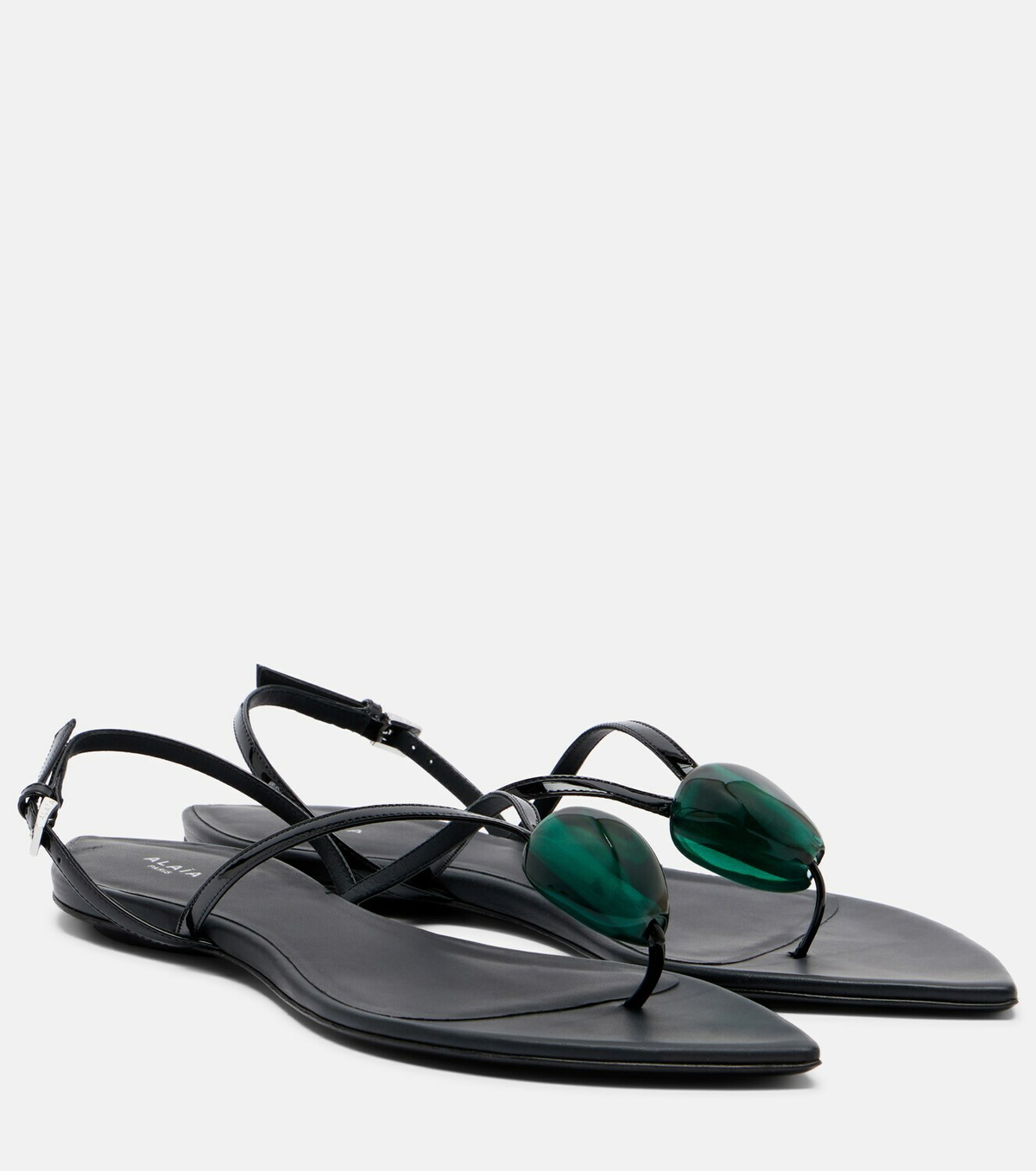 Alaïa Invisible embellished leather sandals