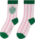 Maison Kitsuné Three-Pack Multicolor Summer Print Ankle Socks
