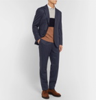 Brunello Cucinelli - Navy Chalk-Striped Wool Suit Jacket - Men - Navy