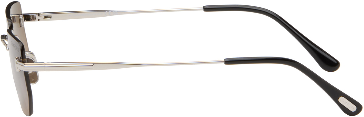 Tom Ford Silver Rimless Sunglasses with Black Tips Tom Ford Private Collection TF1126-P 16A Sunglasses - US main image 4