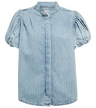 Frame - Denim ruched blouse