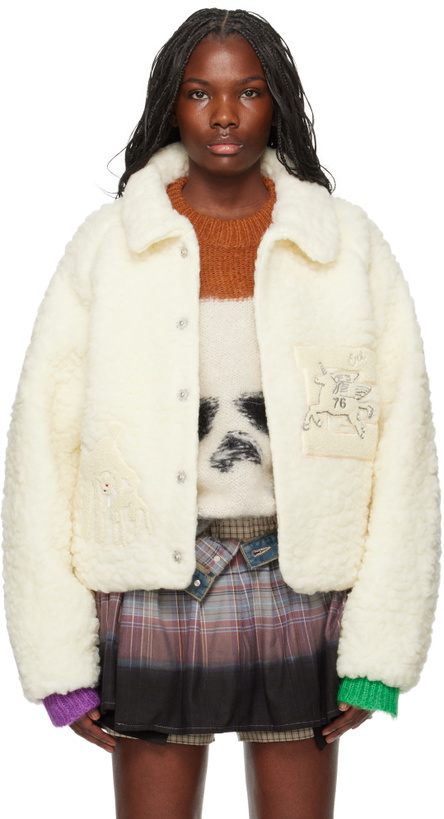 Photo: ERL Off-White Fleeced Wool Jacket