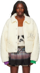 ERL Off-White Fleeced Wool Jacket
