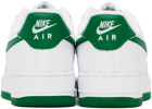 Nike White & Green Air Force 1 '07 Sneakers