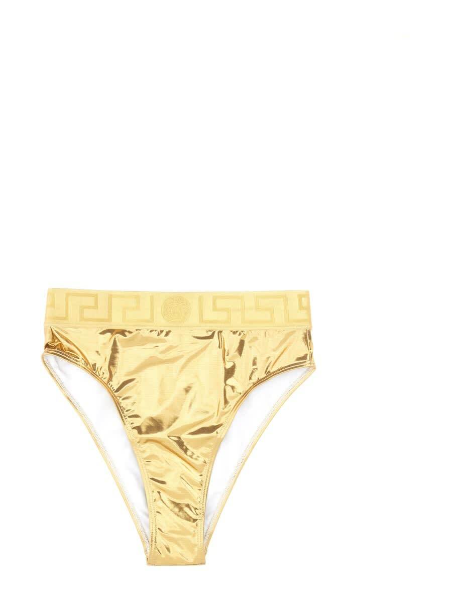 Versace La Greca jacquard bikini top Versace