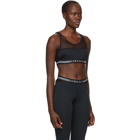 Versace Underwear Black Greek Key Sports Bra