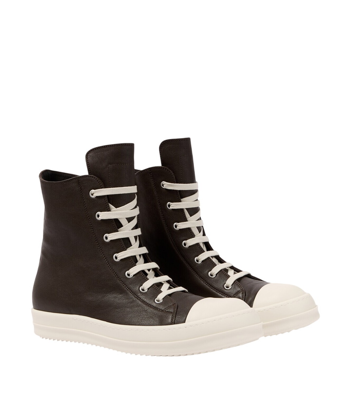 Photo: Rick Owens Temple leather high-top sneakers