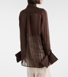 Xu Zhi Embroidered linen and silk shirt