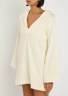 Lisa Marie Fernandez Hooded Terry Beach Tunic Cream