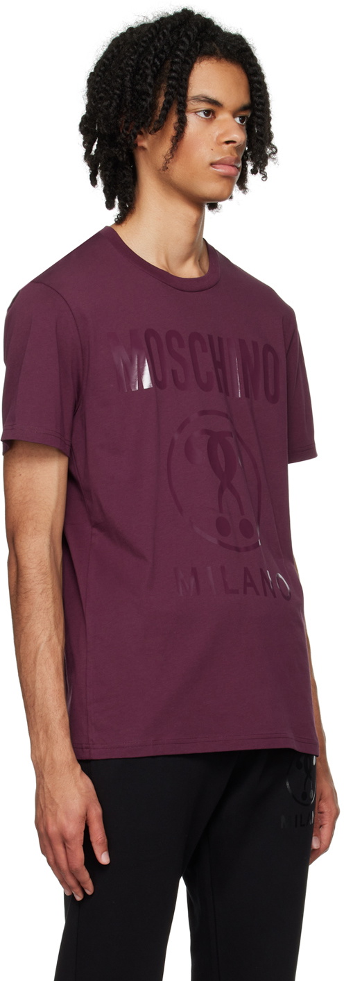 Moschino burgnardy discount t shirt