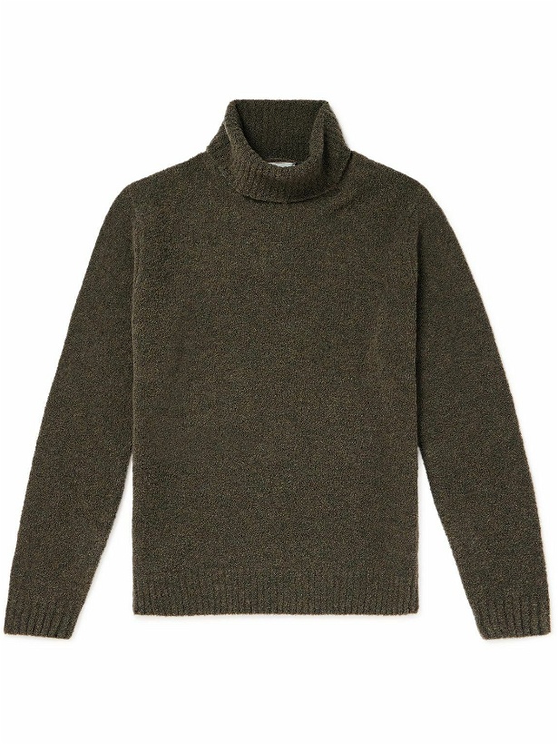 Photo: Canali - Wool-Blend Bouclé Rollneck Sweater - Brown