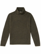 Canali - Wool-Blend Bouclé Rollneck Sweater - Brown