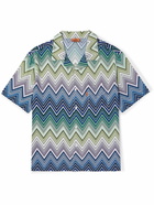 Missoni - Camp-Collar Striped Voile Shirt - Blue