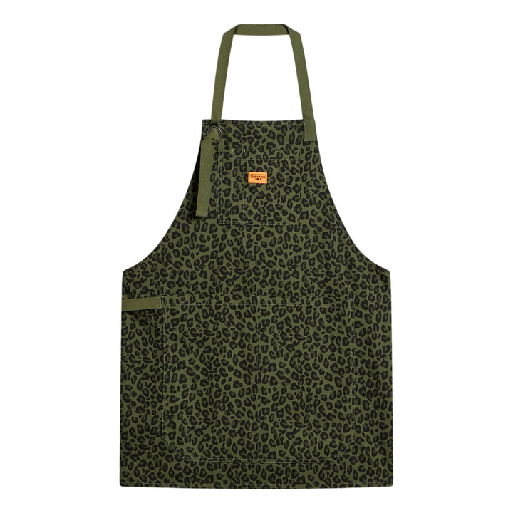 Photo: Service Works Men's Patterned Apron in Green Leopard