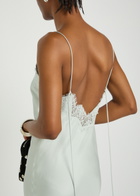 Rohe Lace-trim Silk Midi Slip Dress Light Blue