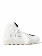 Off-White - 3.0 Off-Court Leather and Canvas High-Top Sneakers - White