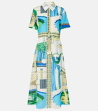 Tory Burch Printed silk and cotton shirt dress