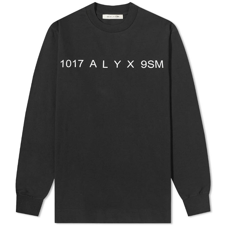 Photo: 1017 ALYX 9SM Men's Long Sleeve Logo T-Shirt in Black