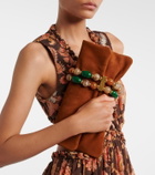 Jimmy Choo Zandra beaded suede clutch