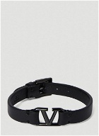 Valentino - VLogo Leather Bracelet in Black