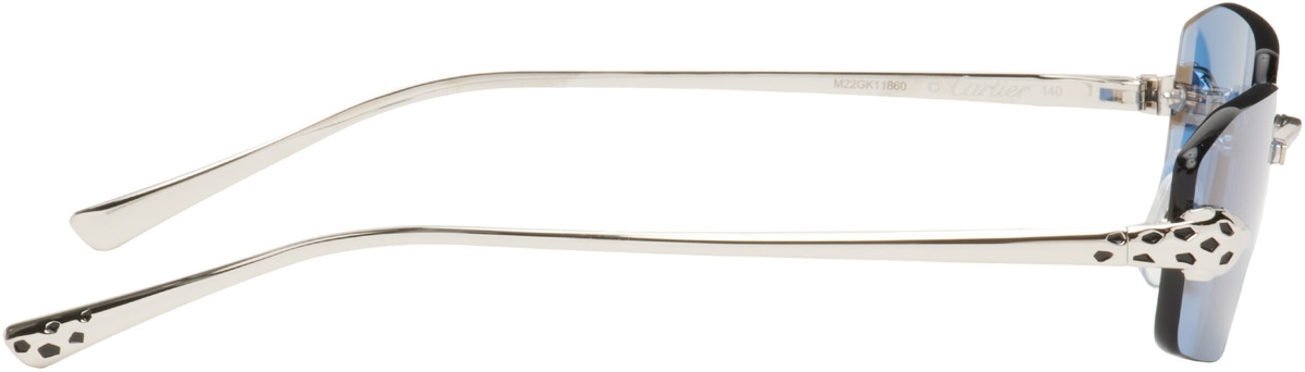 Cartier Silver 'Panthère de Cartier' Sunglasses