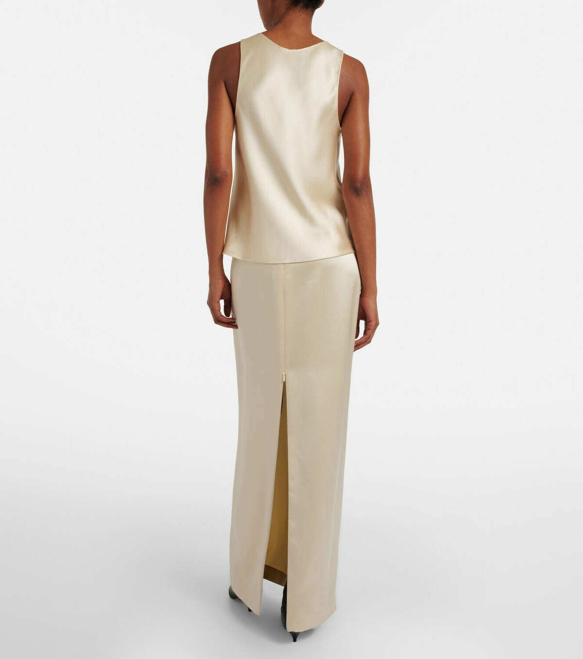 The Row Silk satin maxi skirt