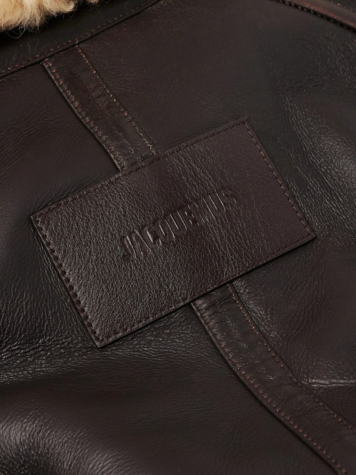 Jacquemus - Le Bombardier Oversized Shearling Bomber Jacket - Brown