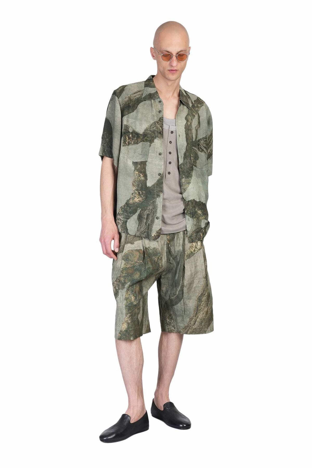 Ziggy Chen Shirt In Green Viscose