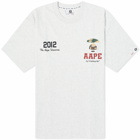 Men's AAPE University Basketball T-Shirt in Heather White