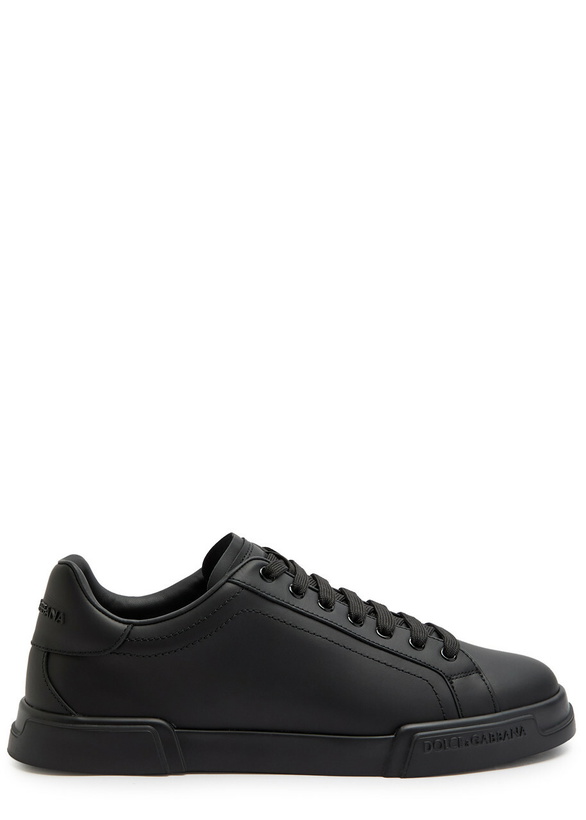 Photo: Dolce & Gabbana Portofino Leather Sneakers Black