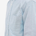 Beams Plus Men's Button Down Oxford Shirt in Blue