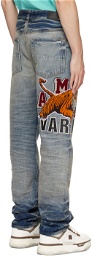 AMIRI Indigo Varsity Tiger Jeans