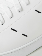 Kiton - Suede-Trimmed Leather Sneakers - White