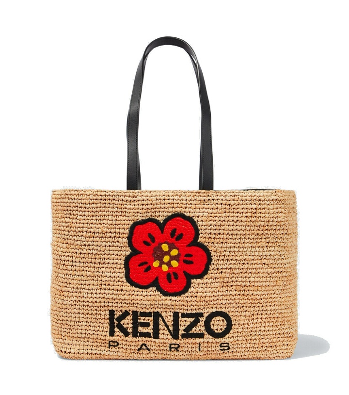 Photo: Kenzo - Large Boke Flower raffia tote bag