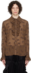 Anna Sui SSENSE Exclusive Brown Shirt